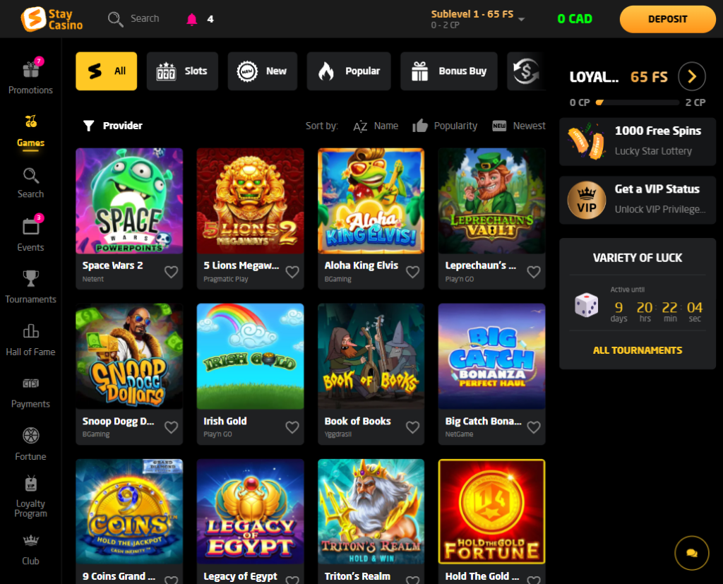 Games At StayCasino